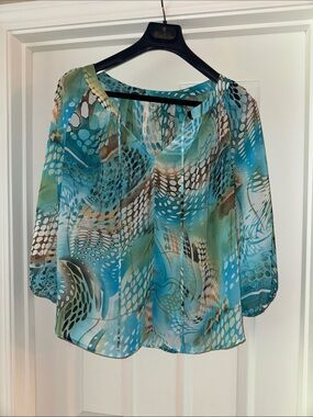 Sheer boho peasant blouse